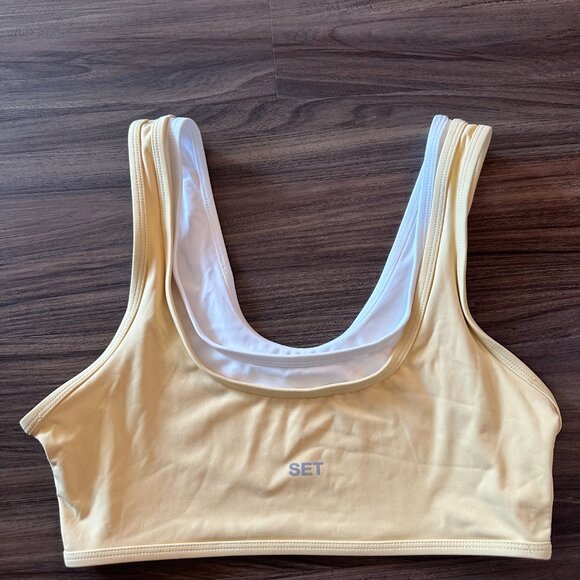 SET Active Airluxe Breathe Layer Scoop Bra Butter M - Picture 3 of 5